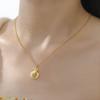 Cazador Stainless Steel Sea Shell Starfish Pendant Necklace for Women Gold Plated Chain Summer Jewelry Vacation Beach Gift