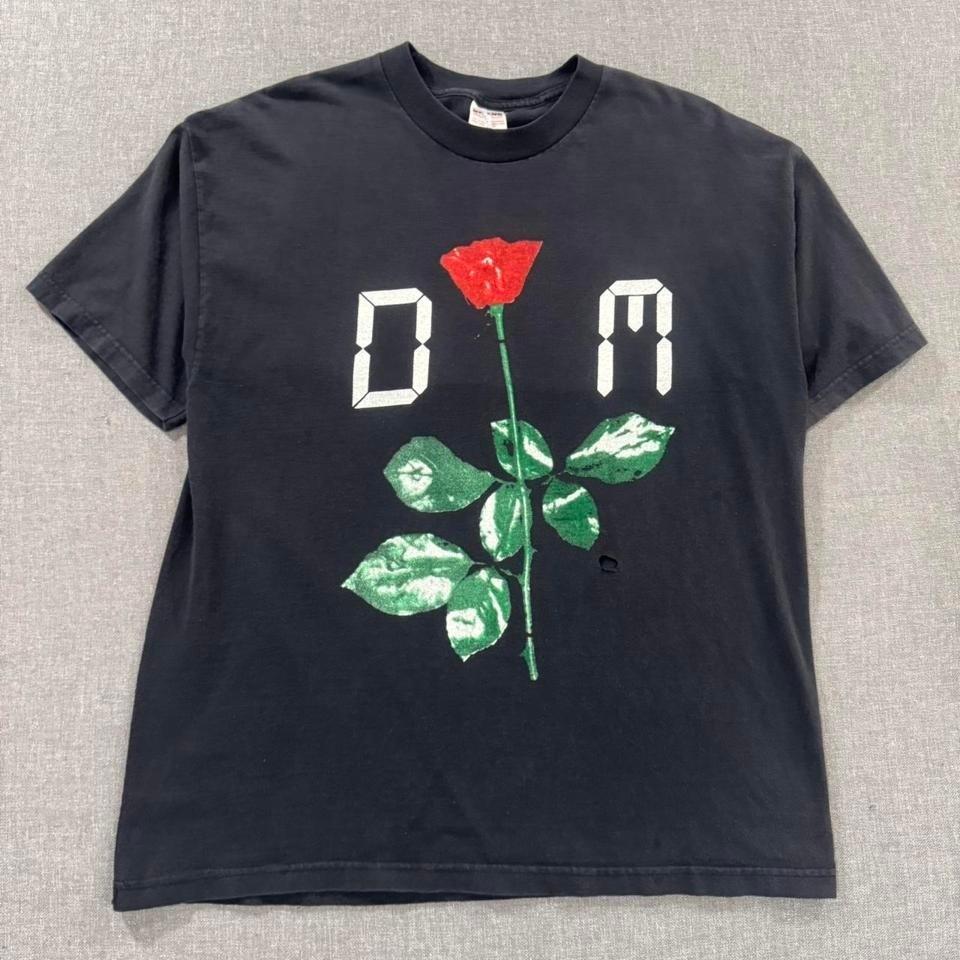 Vintage 1998 Depeche Mode Violator Tour Tee Rose New Wave Black Mens Xl Unisex T-Shirt S
