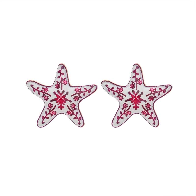 A52E Trendy Oceanics Blossoms Earrings Subtle Alloy Materials