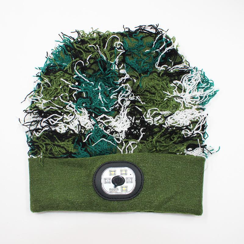 Rechargeable LED Light Beanie - Glow-in-the-Dark Winter Hat for Night Running Outdoors