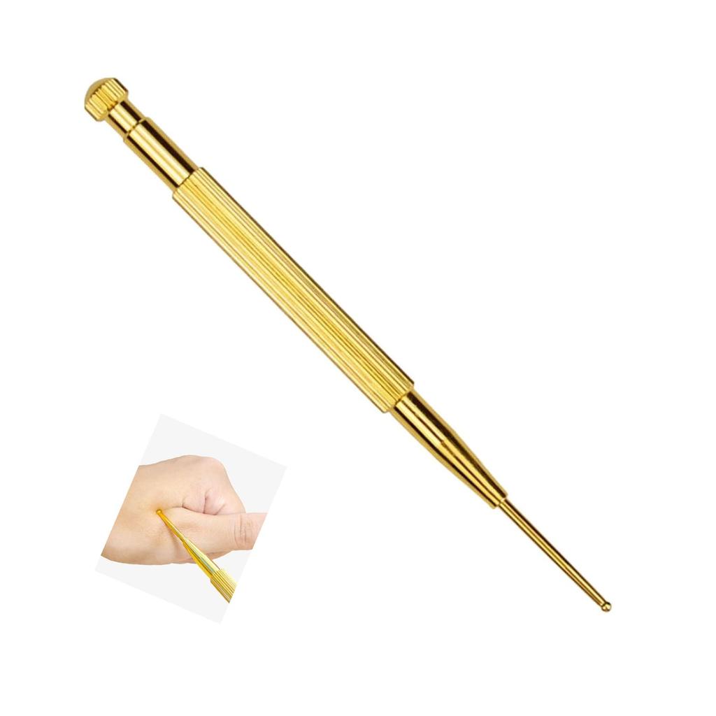 Mirhua Face Ear Acupuncture Can be Used on the Whole Lightweight and Portable Massager, Spring-Loaded, Brass, Pointer, 2mm, Body,