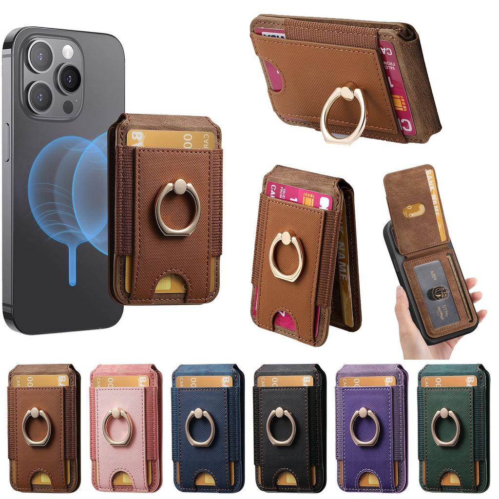 Applicable to Apple 16/12 series strong magnetic Magsafe card bag, rotating shaft, rotating bracket card bag iPhone16 magnetic suction