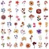 10/30/50pcs Vintage Dry Flower Stickers Watercolor Aesthetic Graffiti Decals DIY Laptop Journal Notebook Transparent Sticker Toy
