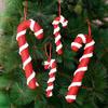 Christmas Red White Candy Cane Hanging Pendant Xmas Tree DIY Ornaments Merry Christmas Home Decoration New Year Holiday Supplies