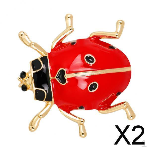 

Элегантная брошь-божья коровка со сверкающими кристаллами - модный аксессуар алого цвета