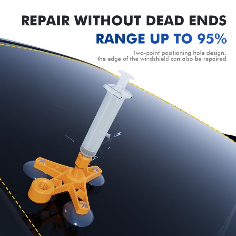 High Performances Windshield Repair Liquid set Windshield Scratch & Crack Repair Set Weather Resistant Repair Tool set