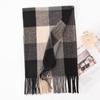 Retro plaid scarf autumn and winter atmosphere imitation cashmere plaid long scarf girls advanced feeling warm
