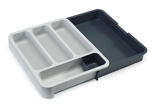 [Authentic] Joseph Joseph Cutlery Storage Drawer Organizer Cutlery Tray, Gray/Gray, 85042