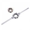 Uxcell Die Stock Handle Wrench M16x2 Thread Round Die and 38mm with Adjustable Hand Tool Set, (Compatible M12-M16 Dies) Holder, Wrench,