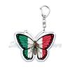 Beautiful Lavender Flower Monarch Butterfly Keychains Ring for Accessories Bag Butterflies Pendant Key Chain Jewelry Fans Gifts