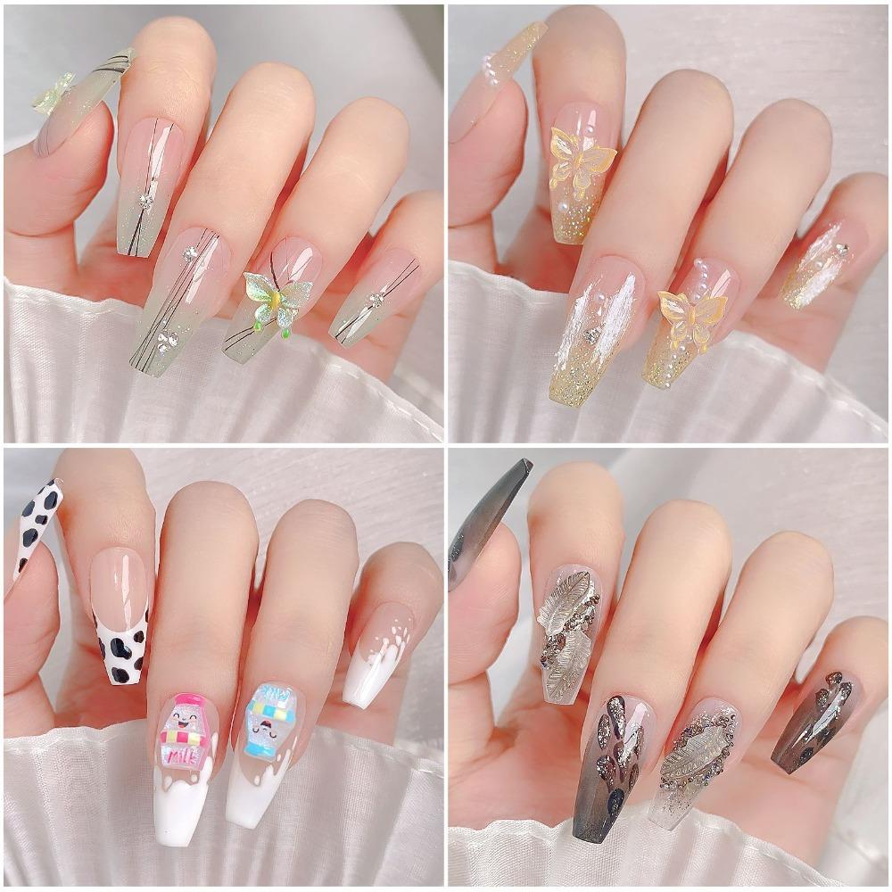 6Grids Manicure Material Flowers Nail Decorations Butterfly Nail Accessories  Lady/Girls