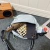 Breast bag fashion casual Korean version ins style solid color messenger bag men and women couples shoulder bag commuter fashion fanny pack