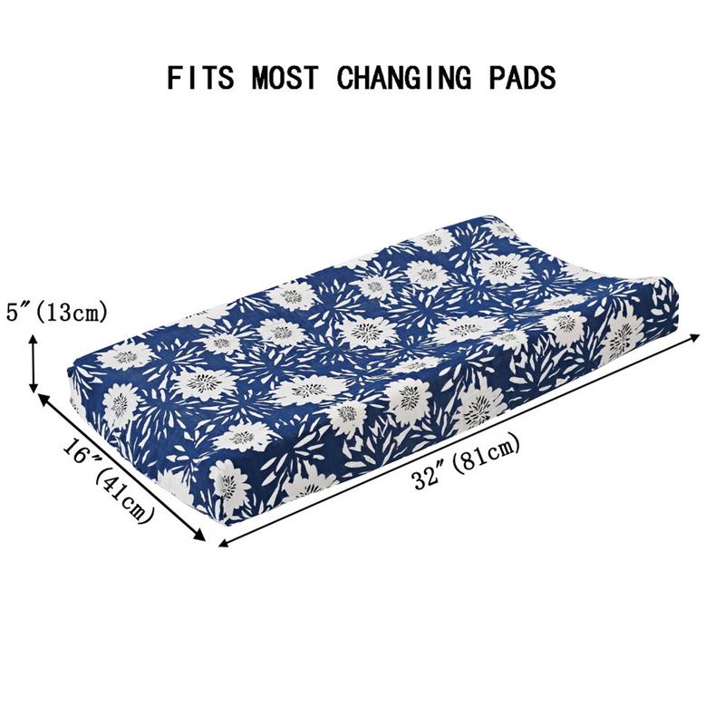 Soft Reusable Changing Pad Cover Printing Design Minky Material Baby Breathable Diaper Pad Sheets Cover