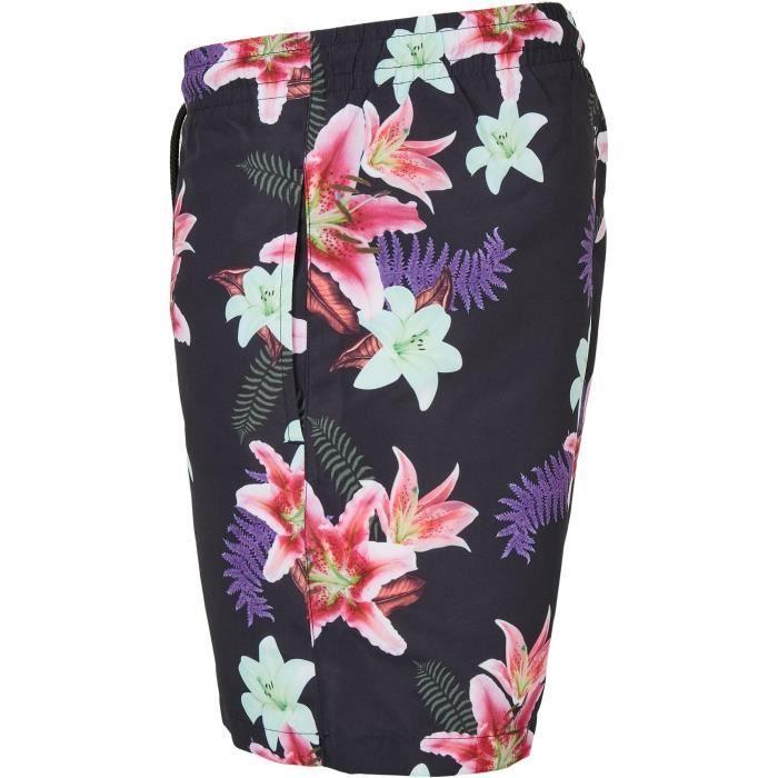 Short de bain à motif Urban Classics - noir/multicolore - S