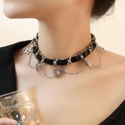 Dark Goth Love Collarbone Chain Choker Delicate Babes Collar Collar
