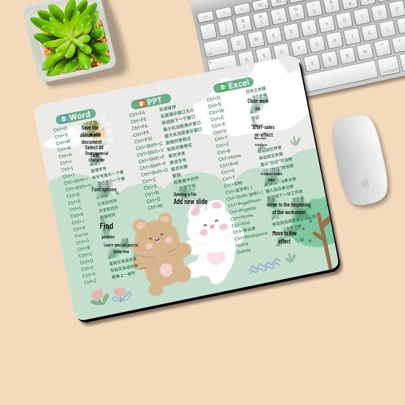 Fumaiide Thickened Mouse Pad with Shortcut Keys