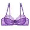 French Sexy Underwear Big Breasts Show Small Anti-sagging Underwear Summer Ultra-thin Pure Desire Large Size Lace Bra Cover