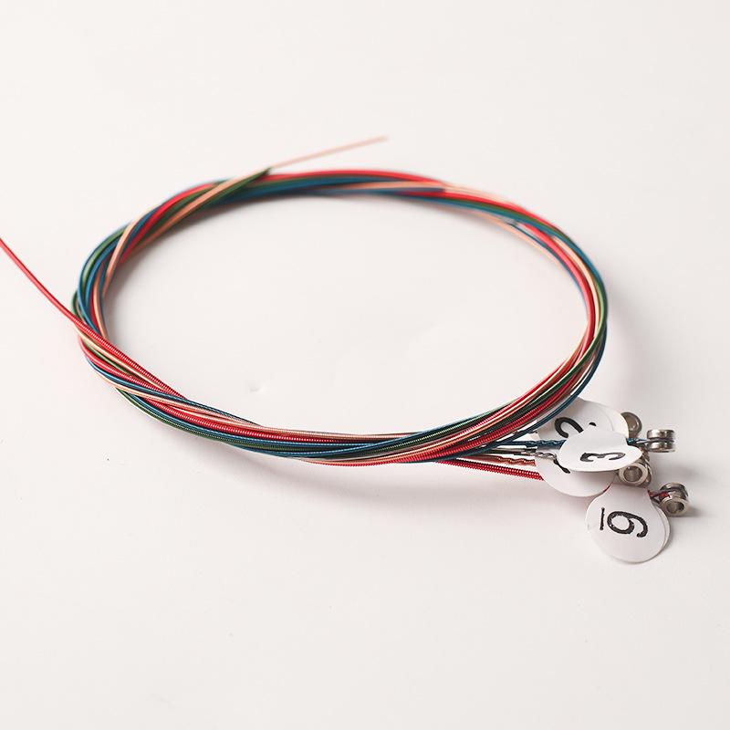 Folk String Colored Wooden Guitar String Sets - Individually Packaged Accessories