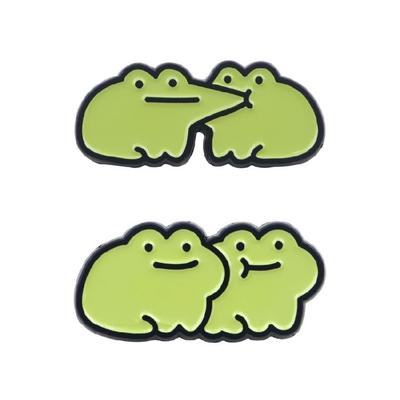 Playful Frogs Brooch Lapel Pin Charming Frogs Brooch Pin for Backpacks and Apparel Unique Gift for Friend and Family