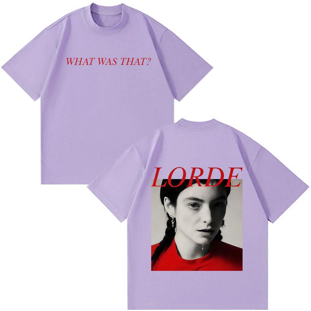Singer Lorde Fashion Print Tshirt Men Women Fashion Vintage Tshirt Summer Casual Cotton Shortsleeved Harajuku Loose Tshirts