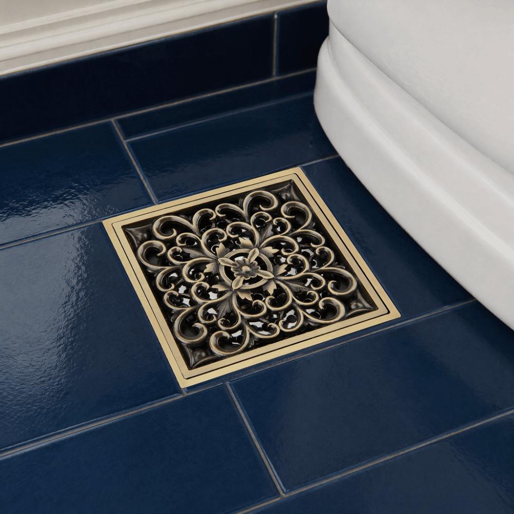 Antique Bathroom Waste Drain Brass Strainer Cover Grate Antique Floor Drain Home