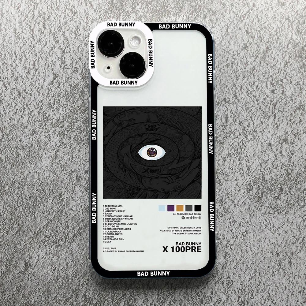 Yo Perreo Sola Bad Bunny Maluma Phone Case For iPhone 11 12 13 14 15 Pro Max Mini XS X XR SE 7 8 Plus Cover Transparent Fundas