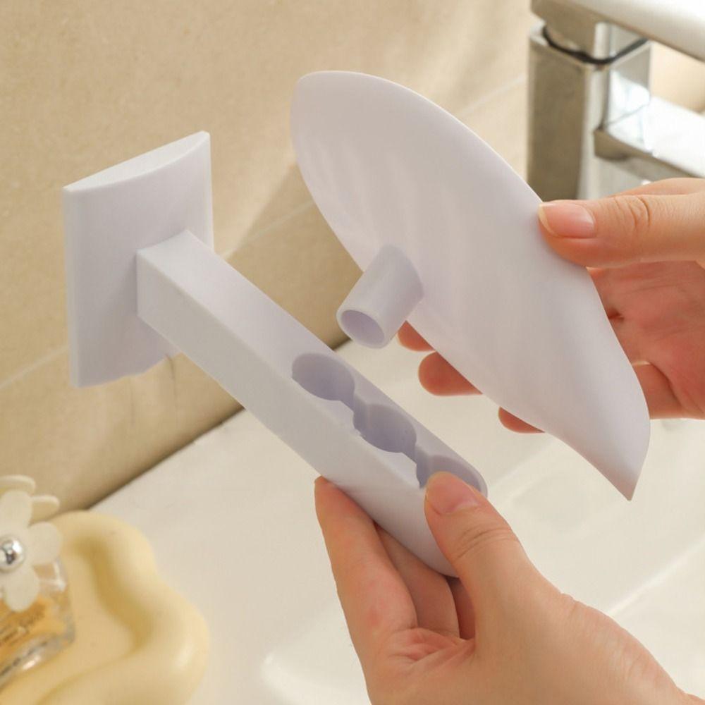 Creative Adjustable Soap Drain Rack 360 Rotatable Leaf Shape Bathroom Soap Holder Wall Mounted Bathroom Accessories Soap Box