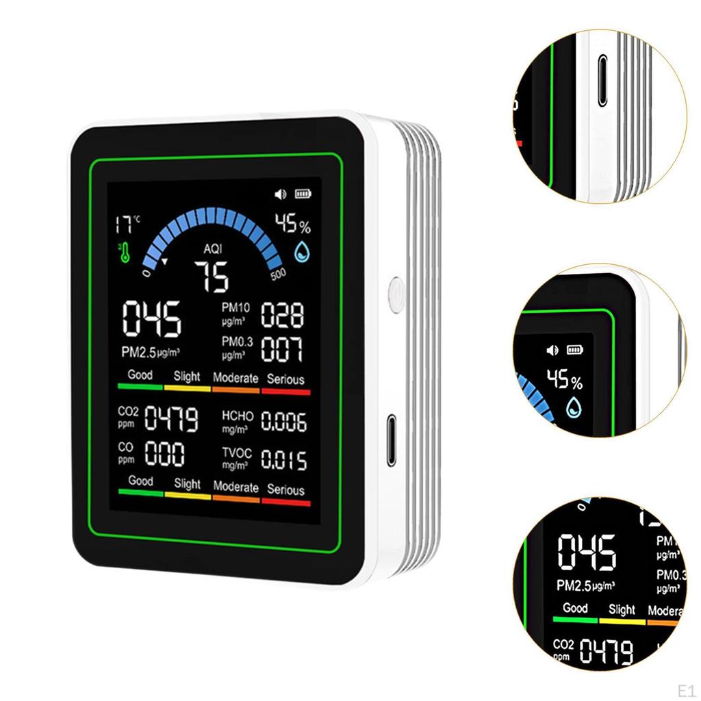 Mini Air Quality Tester Portable High Accurate for Office Greenhouse Kitchen