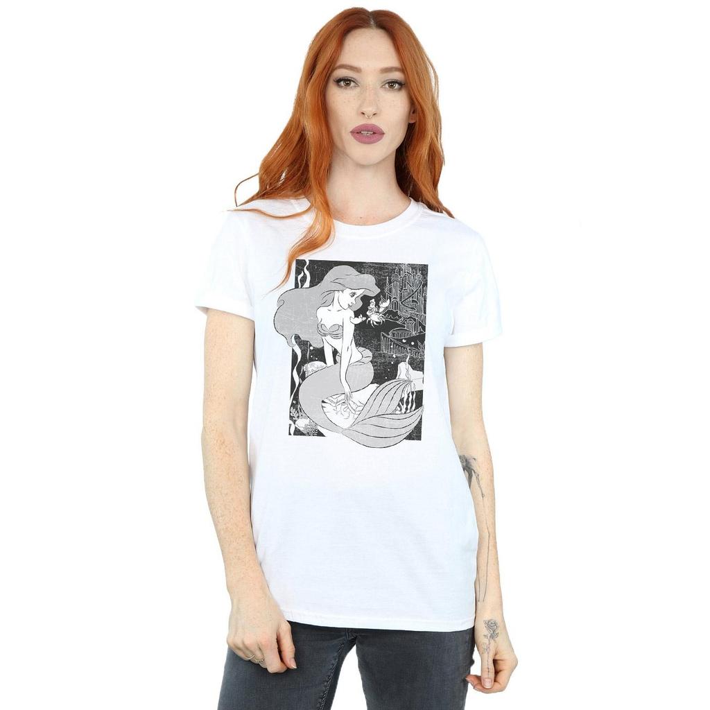 Arielle Damen/Damen Baumwoll-Boyfriend-T-Shirt