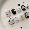 2024 Cute Cartoon Manicure Whitening Nail Patches - Handmade, Removable, Short Length