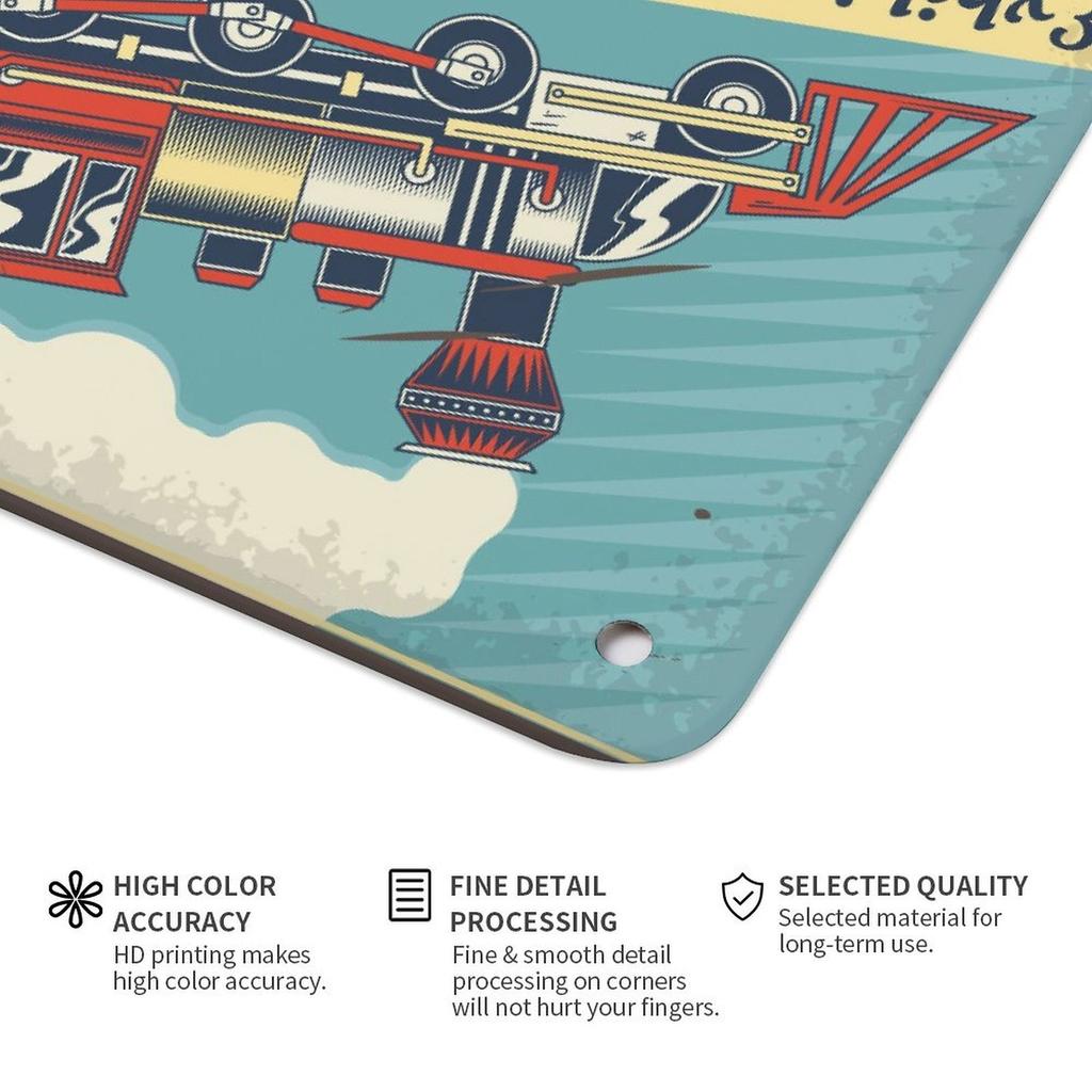 1 Pack Retro Style Tin Wall Sign with Aged Rusted Finish for Indoor Rooms or Outdoor Corners, Select 20x30cm or 30x40cm