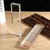 Pressing Paper Flat Clear Crystal Paperweight Rectangle Crystal Weight Ruler  Calligraphy Supply