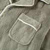 Herbst/Winter Sea Island Samt Partner-Pyjamas: Damen Warm & Herren Verdicktes Korallenfleece Hauskleidung