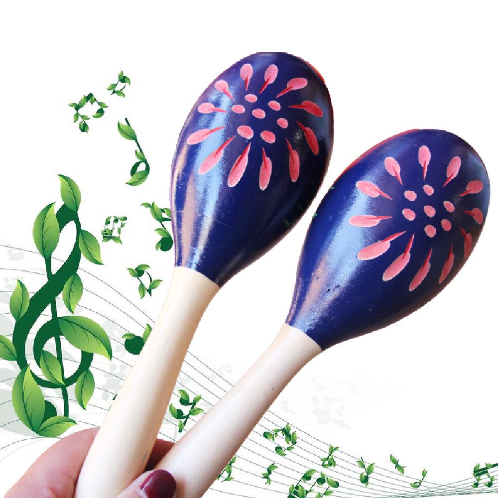 Children's Orff Percussion Instruments: Wooden Engraved Sand Shakers for Early Music Education