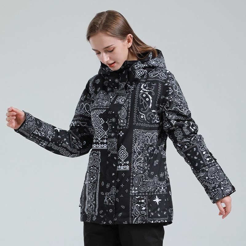 Women's Winter Ski Suit: Windproof, Waterproof, and Wear-Resistant Jacket for Single and Double Boarders.