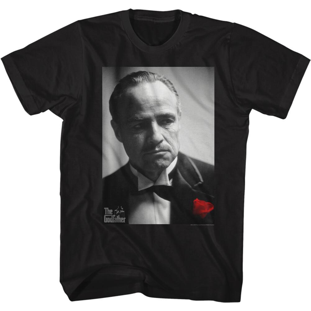 The Godfather Movie Logo Don Corleone Black White Bust Photo Men T Shirt XXL