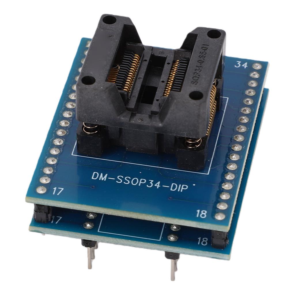 SSOP34 To DIP34 IC Programmer Adapter Test Socket Pitch 0.65mm Support for SSOP28 SSOP24 SSOP20 SSOP16 SSOP14