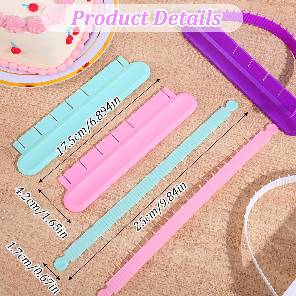 5 Pcs Cake Arch Guide Tool Cake Writing Tools Convenient for Controlling Size Position of Arc Cakes Arc Ruler Baking Measure Pastry Cakes Curved