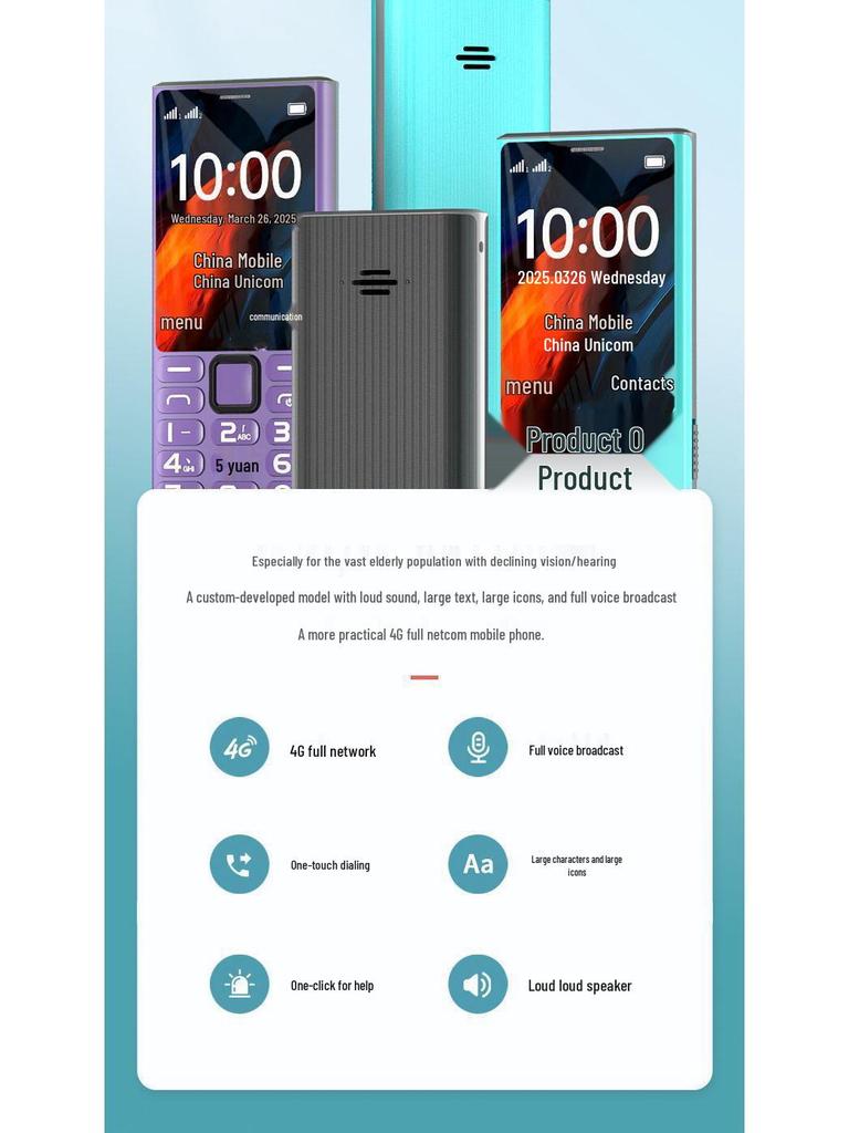 Durable 4G/5G Kids & Senior Phone: Drop-Proof with Long Battery Life