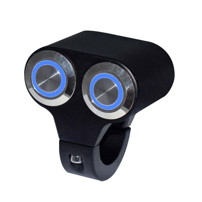 25mm Motorcycle Handlebar Switch Blue Indicator Light Aluminum ON-OFF Waterproof for Motorbike ATV Sport Dirt Electric Bike 1pc