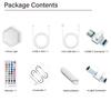 Lampă de Perete Hexagonală Inteligentă RGB-IC cu Schimbare de Culoare, Lumină Ambientală de Noapte, Cameră de Jocuri, Formă DIY, Lumini Atmosferice cu Ritm Muzical