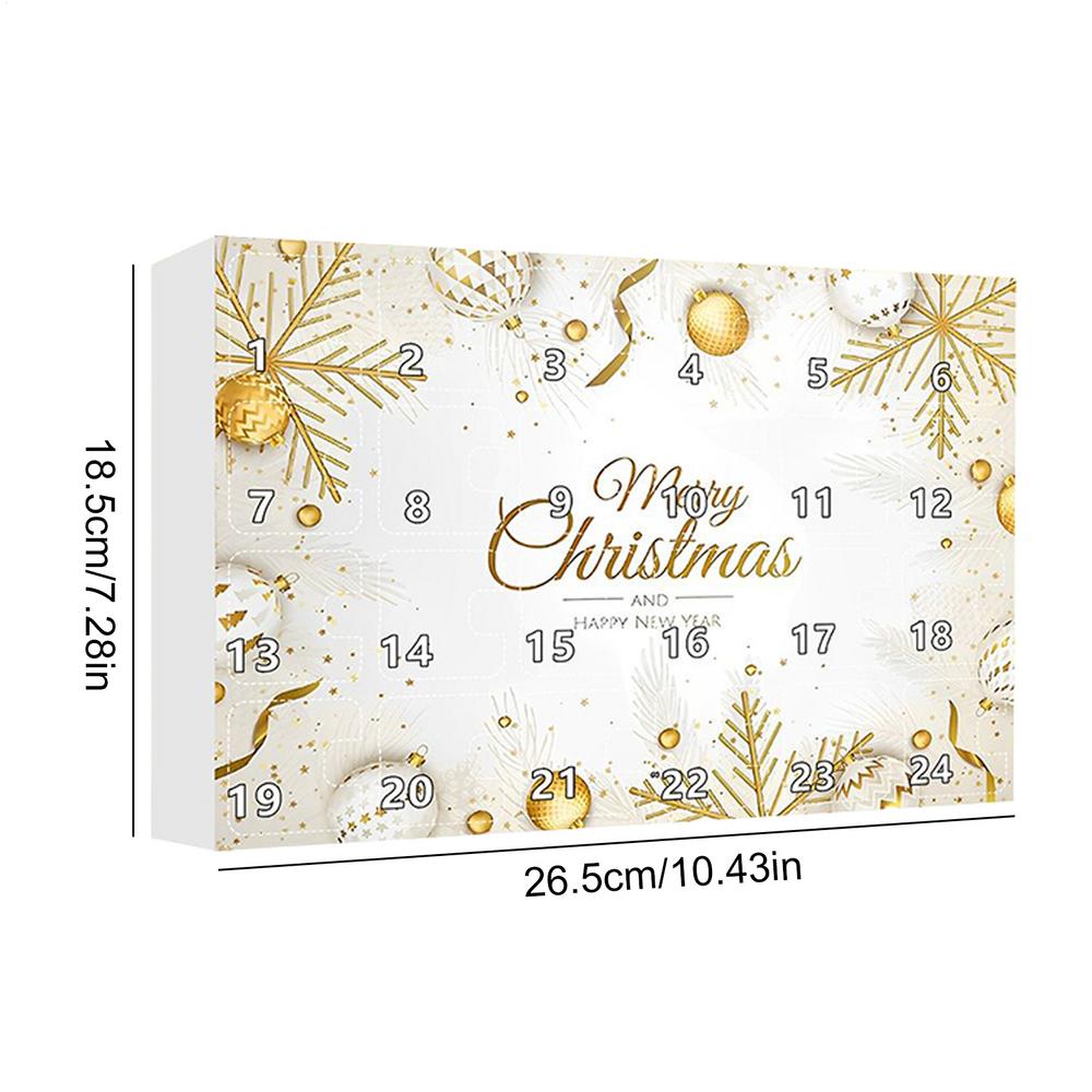 

Christmas Countdown Calendar 24-Day Jewelry Charming Jewelry Set for Women Girls Daughter Girlfriend Holiday Party Date 24PCS золотий