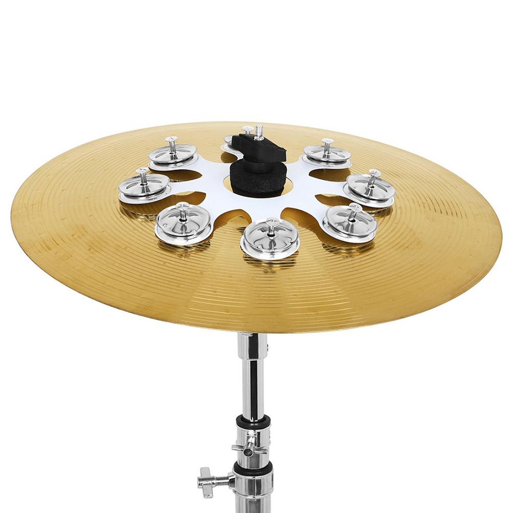 Becken Ring Glocke Verschleißfest Tamburin Hi-Hat Edelstahl Silikon Tamburinringe Schlagzeug Perkussionszubehör