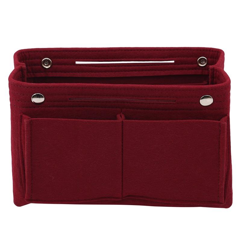 Felt Insert Bag Fits for Handbag /Bucket Bags Liner Bag Felt Makeup Bag High Quality Solid Color Support Travel Portable Insert Purse Organizer