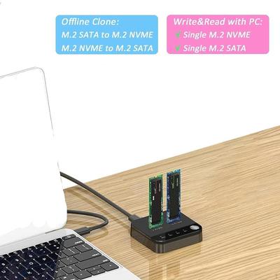 M.2 SATA NVMe Duplicator 2 Bay Offline klonovací dokovací stanice Vysoce účinný dvojitý pevný disk