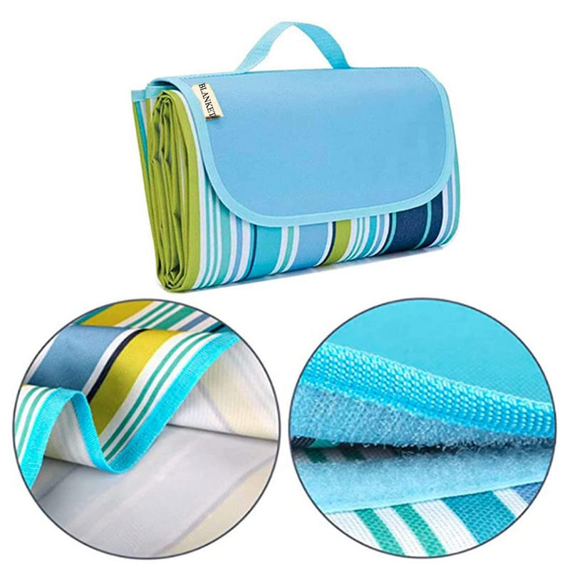 Outdoor Portable Picnic Blanket Waterproof Beach Cushion Mat Baby Sleeping Plaid Camping Mat Summer Travel Campingnkets 2 Size
