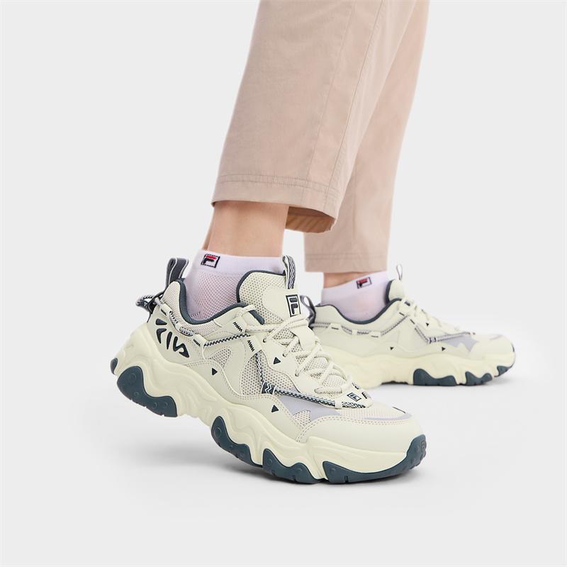 FILA Fluid 5 Cat Paw 5 Fashionable Versatile Sports Retro Trendy Low-Top Lifestyle Casual Shoes Men sneaker Gray Green F12M432101FSH