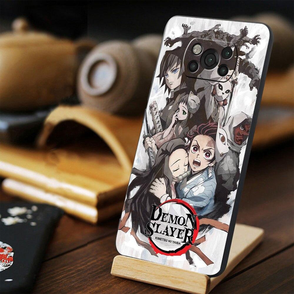 Für Xiaomi POCO MI 11 lite F3 10T M4 Pro 5G X3 NFC 11T F4 GT X4 M3 9T Handyhülle Mode Demon Slayer Kimetsu No Yaiba