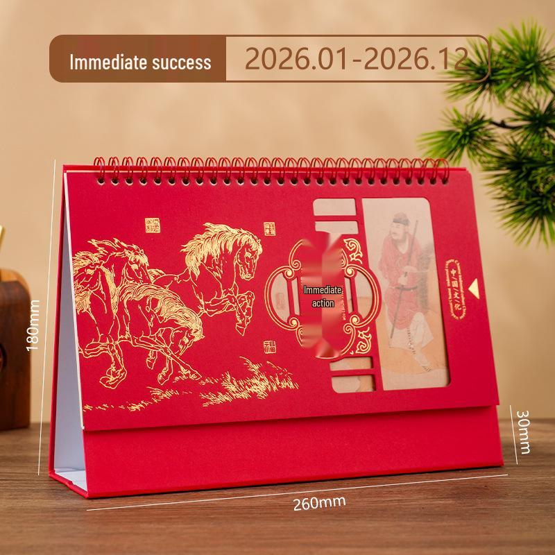 

2026 Year of the Horse Die-Cut Notepaper Desk Calendar - Festive Business Monthly Planner Year of the Horse 2026