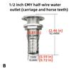 316 Stainless Steel Pagoda Half Silk Outlet Ventilation Holes Yacht Speedboat Marine Tailpipe Hose Outlet